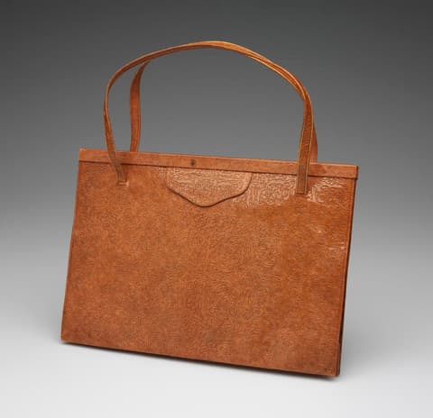 Sac cabas en cuir grainé cognac