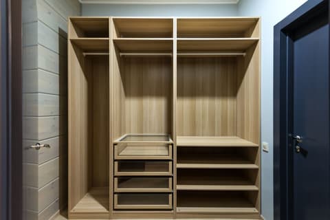 Armoire 200 × 200 cm bois mélaminé marron
